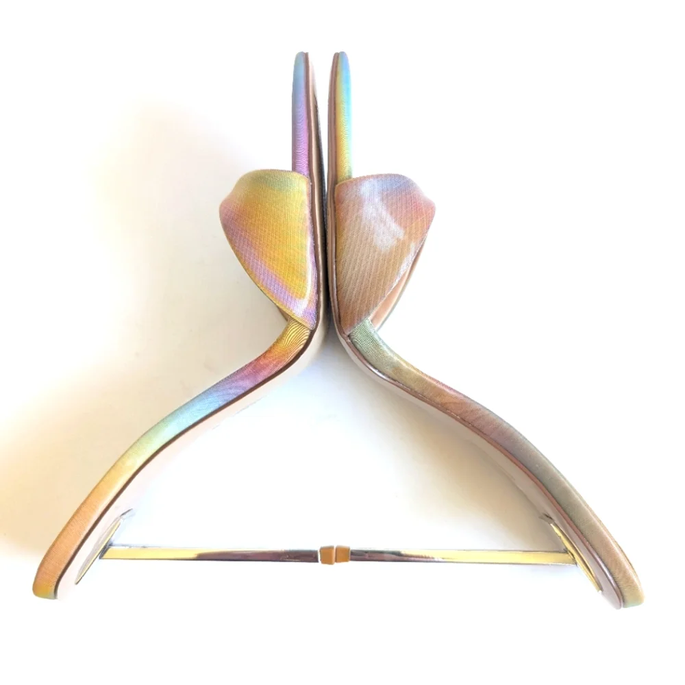 Iridescent Pointed Toe Stiletto Mule Heel - Women - Picture 8 of 16